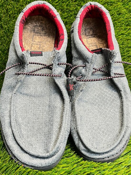 Hey Dude Wally Eco Ascend Ripstop Mens Size 10 Gray Black Casual Slip On Shoes main image 10